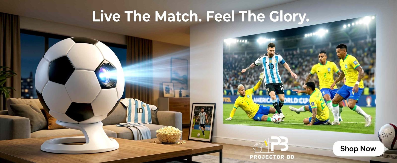 F20 Football Shaped Smart Projector - Image 4